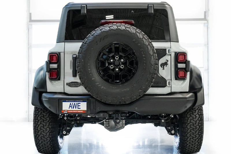 AWE Tuning 22-24 Ford Bronco Raptor 4WD Dual BashGuards Cat-Back SwitchPath Exhaust (No Tips)