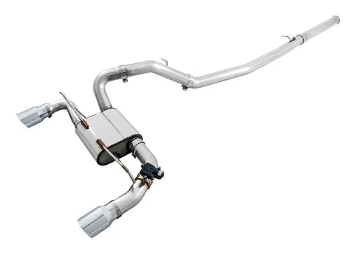 AWE Tuning Ford Focus RS SwitchPath Cat-back Exhaust - Chrome Silver Tips — fits Ford Focus Gen 3
