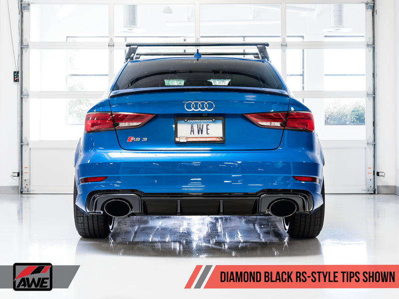 AWE Tuning 17-19 Audi RS3 8V SwitchPath Exhaust w/Diamond Black RS-Style Tips
