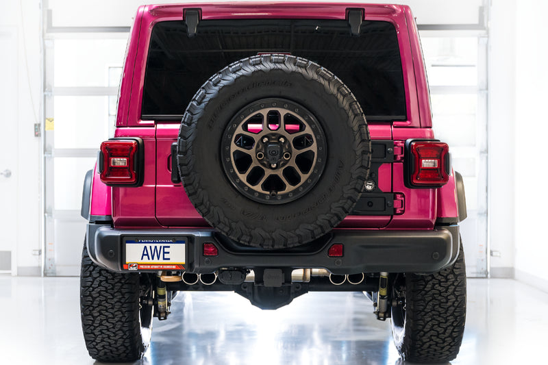 AWE Tuning 21+ Wrangler 392 Switchpath Cat-Back Exhaust- Quad BashGuards