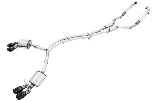 AWE Tuning Audi B9 S4 SwitchPath Exhaust - Non-Resonated (Black 102mm Tips) — fits Audi S4
