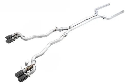 AWE Tuning 18-19 BMW F90 M5 SwitchPatch Cat-Back Exhaust- Black Diamond Tips — fits BMW M5