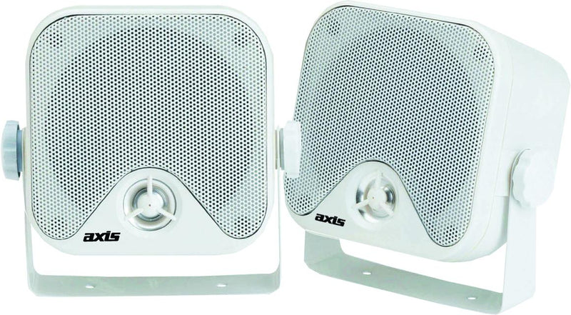 Axis Marine 4" 50W 2-Way Box Speakers White MA442