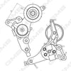 GMB Belt Tensioner V-Ribbed Belt GAT30050