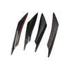 4x Carbon Fiber Bumper Fin Canard Splitter Diffuser Valence Spoiler Lip Suitable — image 6