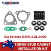 Kia Sorento D4HB 2.2L 2009- Turbo Charger Installation Stud & Gasket Kit