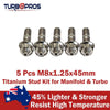 Manifold & Turbo 5 Pcs M8X1.25X45Mm Titanium Stud Kit