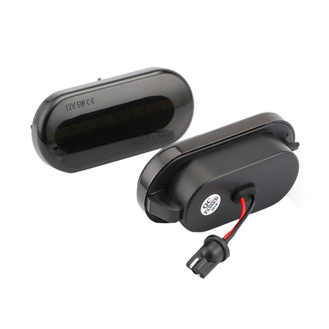 2x Dynamic LED Side Indicator Black Smoke Turning Signal Light (Pair) to suit SEAT — image 1