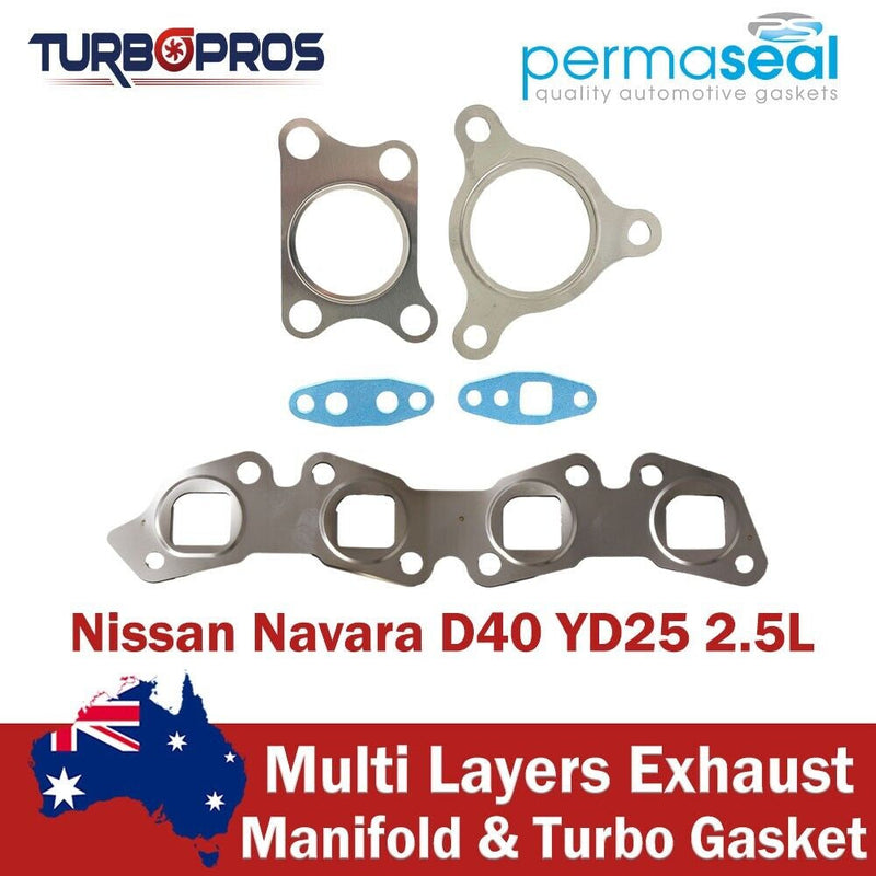 Nissan Navara D40 YD25 2.5L Permaseal Exhaust Manifold&Turbo Gasket Kit