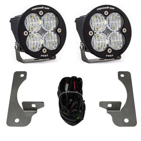 Baja Designs 07-09 Wrangler JK w/Premium Bumper Squadron R Pro Fog Pocket Kit - Clear