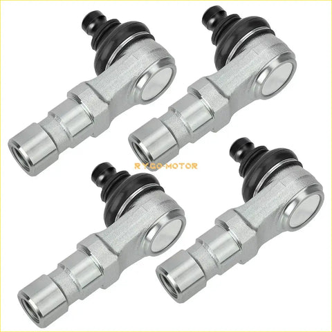 Set of four silver metal ball joints with black rubber boots for suzuki lt500r ltf500f ltf230 ltf250 ltf300f lt-f4wdx