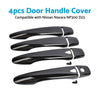 4x Black Door Handle Covers to suit Nissan Navara NP300 D23 — image 4