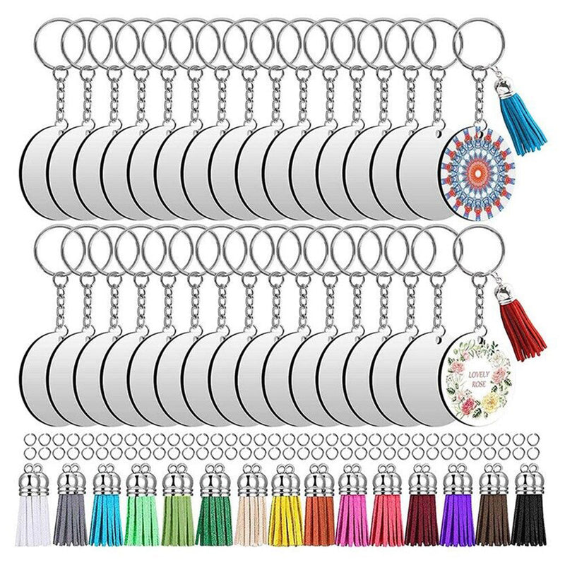 Bulk Keychain Ornament Set 150PCS Sublimation Blank Keychains to suit Craft — image 1
