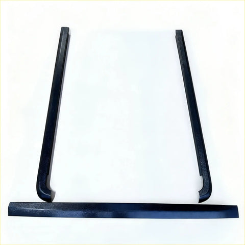 Black rubber door weather stripping seals for bedside rail covers 3 piece set textured black isuzu d-max 2024+