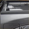 Black rubberized textured bedside rail covers with integrated mounting rails for toyota hilux 2015-2020 truck bed