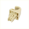 Beige plastic car sun visor hook clip retainer for toyota highlander with molded housing and internal pin assembly