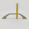 Beige plastic roof grab handle for nissan hardbody pathfinder with curved design and integrated mounting flanges