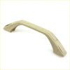 Beige plastic roof grab handle for nissan hardbody pathfinder with smooth curved design and integrated grip sections