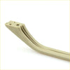 Beige plastic roof grab handle for Nissan Hardbody and Pathfinder with curved design and multiple attachment slots