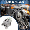 Silver metallic belt tensioner with circular housing and mounting flanges for toyota hilux 2.4 d 2015-2024