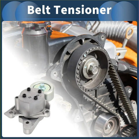 Gray metallic belt tensioner with circular gear and bolted flange for durable use on toyota hilux 2.4 d 2015-2024