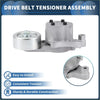 Silver metallic belt tensioner assembly with cylindrical pulley and bracket for toyota hilux 2.4 d 2015-2024
