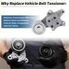 Silver metal belt tensioner with black rubber pulley and bracket for toyota hilux 2.4 d 2015-2024