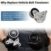 Silver metallic belt tensioner with black rubber pulley and mounting bracket for toyota tundra 2006-2015