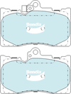 Bendix General CT Brake Pad Set Front DB2255 GCT
