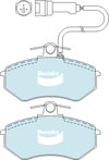 Bendix General CT Brake Pad Set Front DB343 GCT