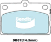 Bendix General CT Brake Pad Set Front DB87 GCT