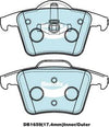 Bendix Euro Brake Pad Set Rear DB1659 Euro+