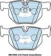 Bendix Euro Brake Pad Set Rear DB1694 Euro+
