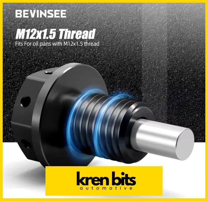 Bevinsee Magnetic Oil Sump Drain Plug Engine Screw M12X1.5