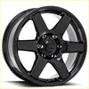 Black gloss-finished bgw beast 20x9.5 five-spoke alloy wheel with bfgoodrich center cap and 10 offset