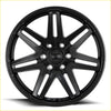 Black matte BGW Capone alloy wheel with sleek multi-spoke design and silver lug nuts