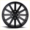 Black matte finished bgw cruze alloy wheel with bold multi spoke design and voss logo center cap