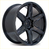 Black gloss-finished alloy wheel bgw legend with bold multi-spoke design and center cap bearing bbs logo