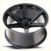 Bgw primal gloss black alloy wheel with black gloss finish five spokes and hre logo hubcap