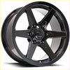 Black glossy five-spoke alloy wheel bgw primal gloss black with central bbs logo hubcap