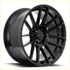 Bgw shadow gloss black alloy wheel with black gloss finish multi spoke design and bbs logo center cap