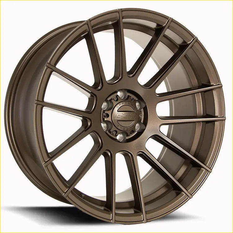 Bronze finished alloy wheel with multi spoke design and bbs logo center cap from bgw shadow matt bronze series