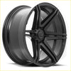 Bgw tempest matt black alloy wheel with black matte finish five-spoke design and bcw branded center cap