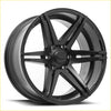Black matte finished bgw tempest alloy wheel with five spoke design and bbs logo center cap