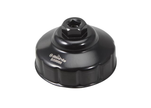 Bikeservice Cup Oil Filter Wrench 76mm 12 Flute