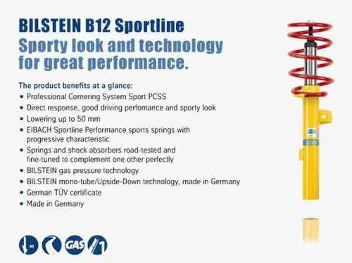 Bilstein B12 2008 Volkswagen GTI Base Front and Rear Suspension Kit — fits Volkswagen Rabbit