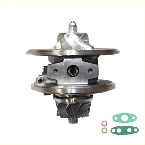 Silver metallic billet turbo cartridge core with turbine housing compressor wheel and green gaskets for mitsubishi triton mn 4d56 25l