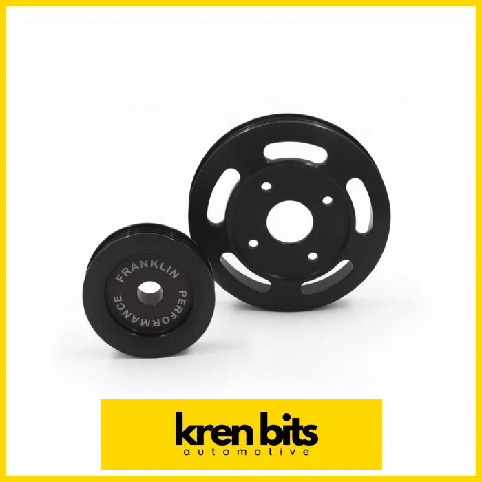 Billet Underdrive Pulley Set For Nissan Rb Engines 140Mm / Black