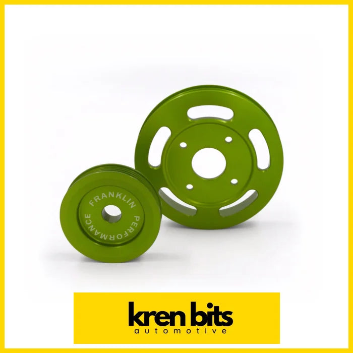 Billet Underdrive Pulley Set For Nissan Rb Engines 140Mm / Green