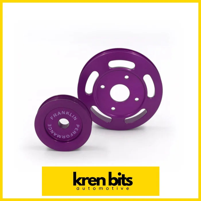 Billet Underdrive Pulley Set For Nissan Rb Engines 140Mm / Purple